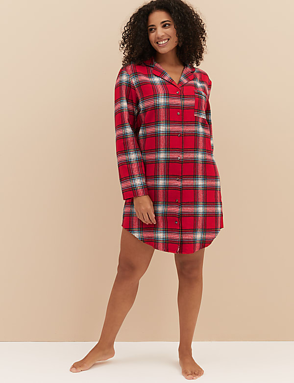 Women's Checked Family Christmas Nightshirt