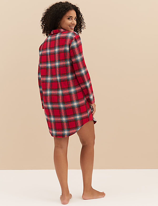 Women's Checked Family Christmas Nightshirt