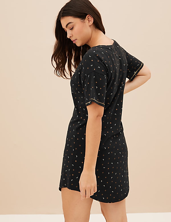 2pk Pure Cotton Printed Short Nightdresses
