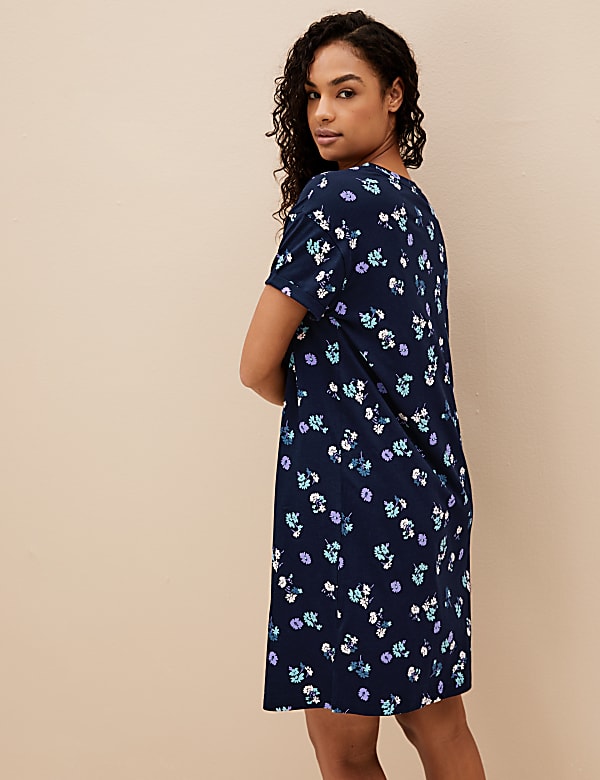 Pure Cotton Floral Short Nightdress