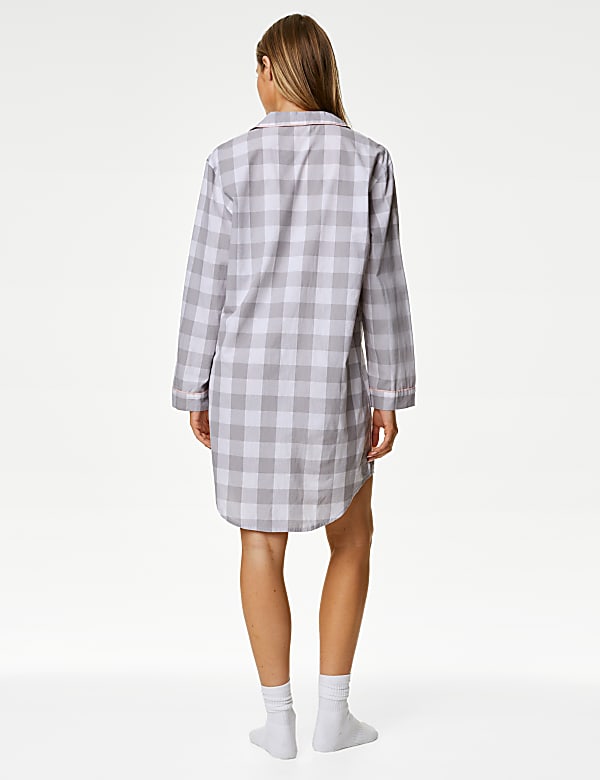 Pure Cotton Checked Nightshirt