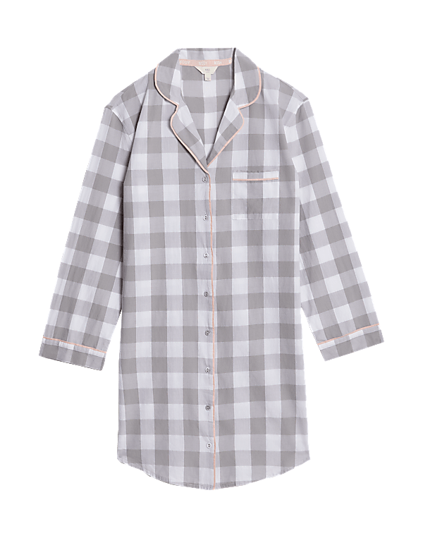 Pure Cotton Checked Nightshirt