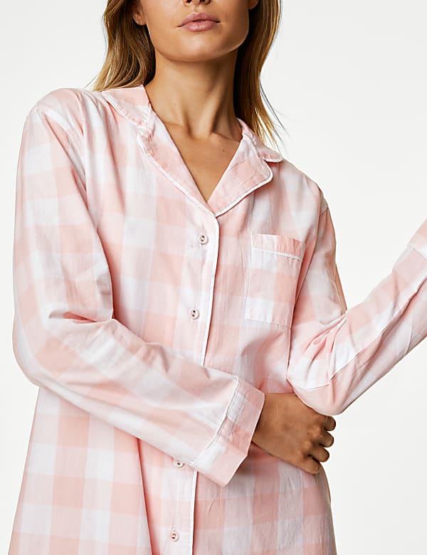 Pure Cotton Checked Nightshirt