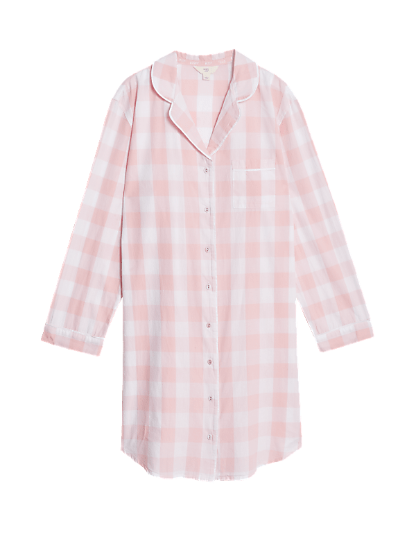 Pure Cotton Checked Nightshirt