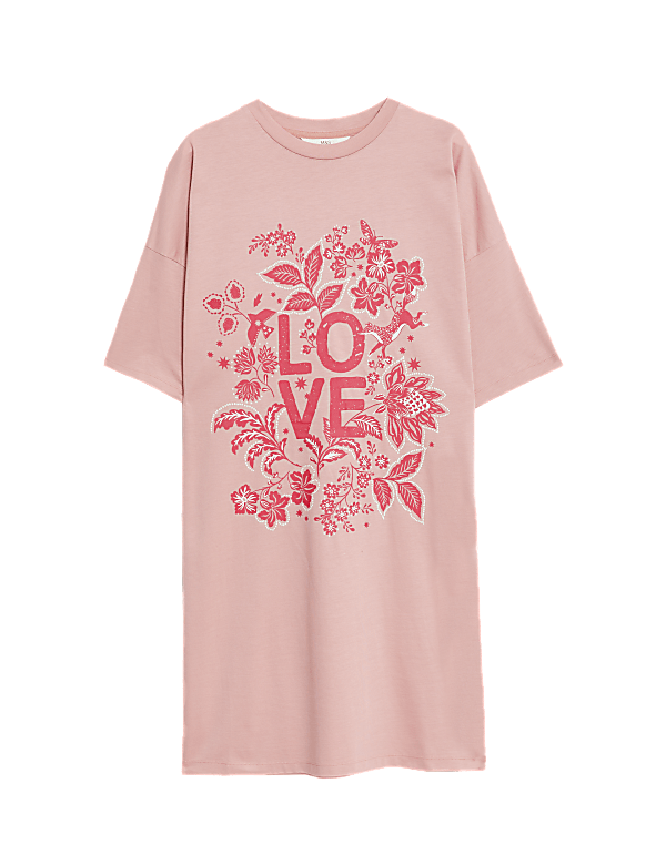 Cotton Modal Love Slogan Nightdress