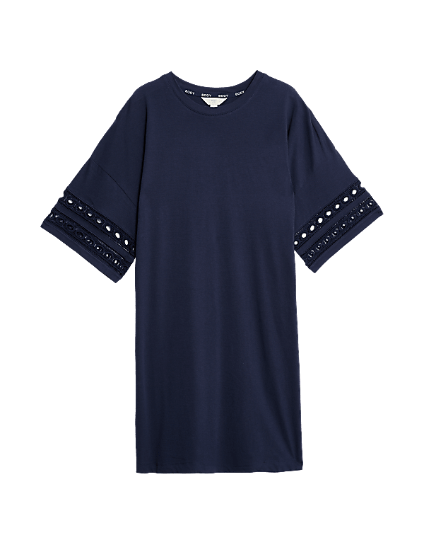 Pure Cotton Broderie Trim Nightdress