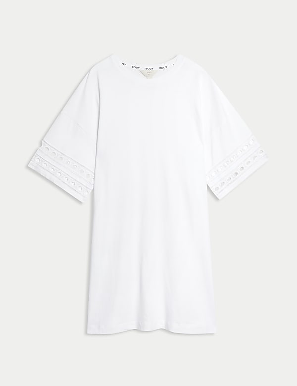 Pure Cotton Broderie Trim Nightdress - JO