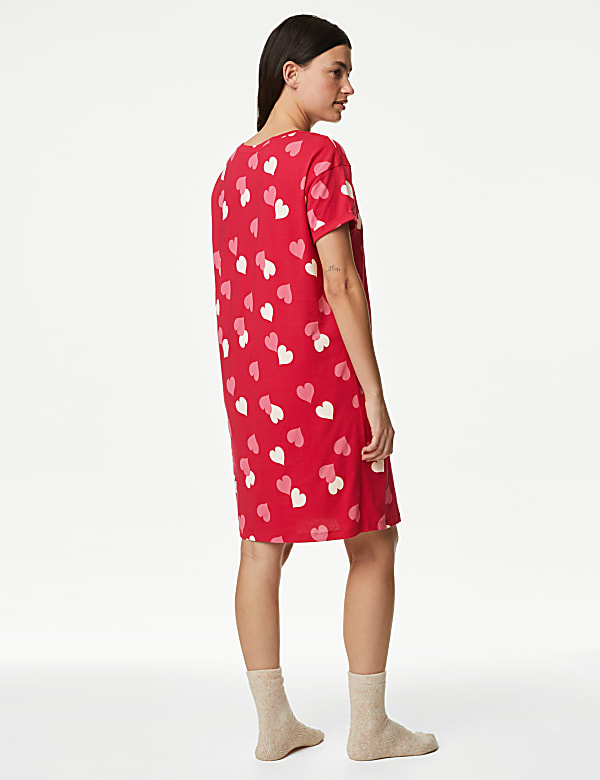 Pure Cotton Heart Print Nightdress