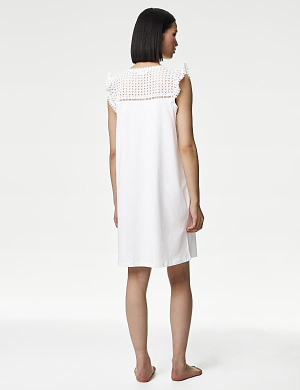 Cotton Modal Broderie Nightdress