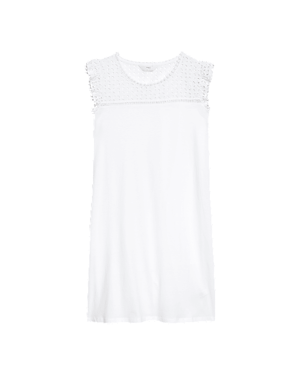 Cotton Modal Broderie Nightdress