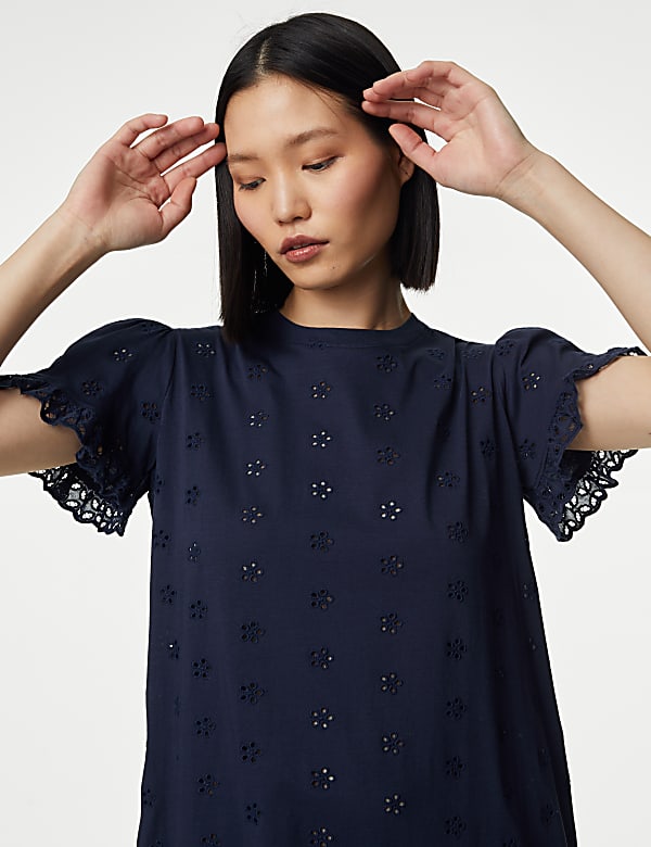 Pure Cotton Broderie Nightdress