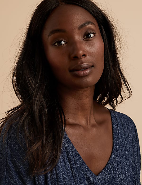 Cosy Knit Ribbed Lounge Top