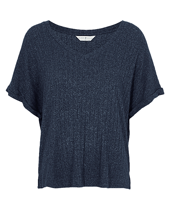 Cosy Knit Ribbed Lounge Top