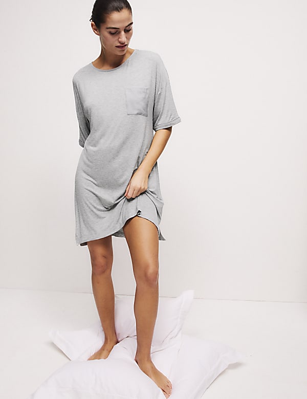 Body Soft™ Satin Trim Nightdress - LT