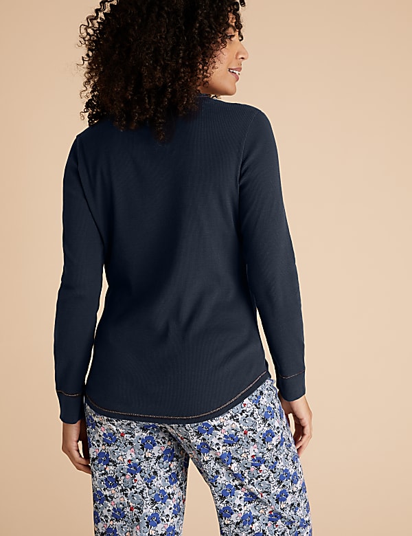 Pure Cotton Henley Pyjama Top
