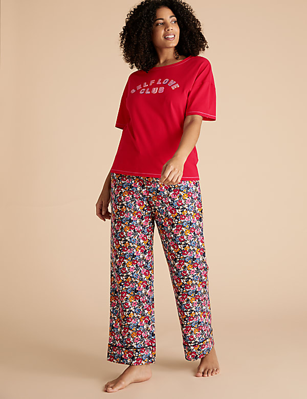 Pure Cotton Self Love Slogan Pyjama Top
