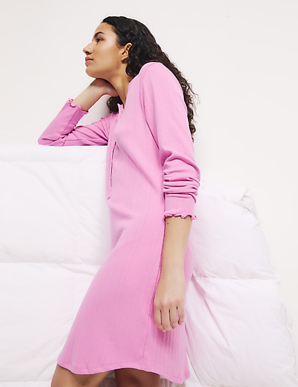 Cotton Rich Ribbed Nightdress