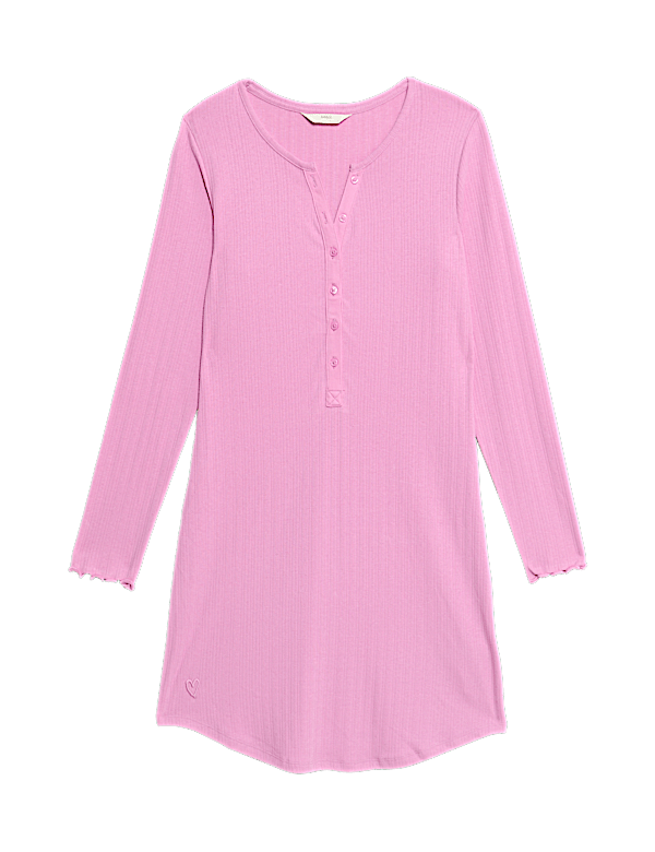 Cotton Rich Ribbed Nightdress