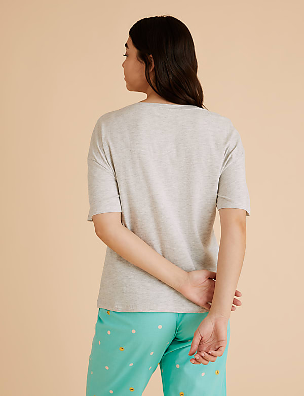 Cotton Rich  Yay Sun Day Slogan Pyjama Tee