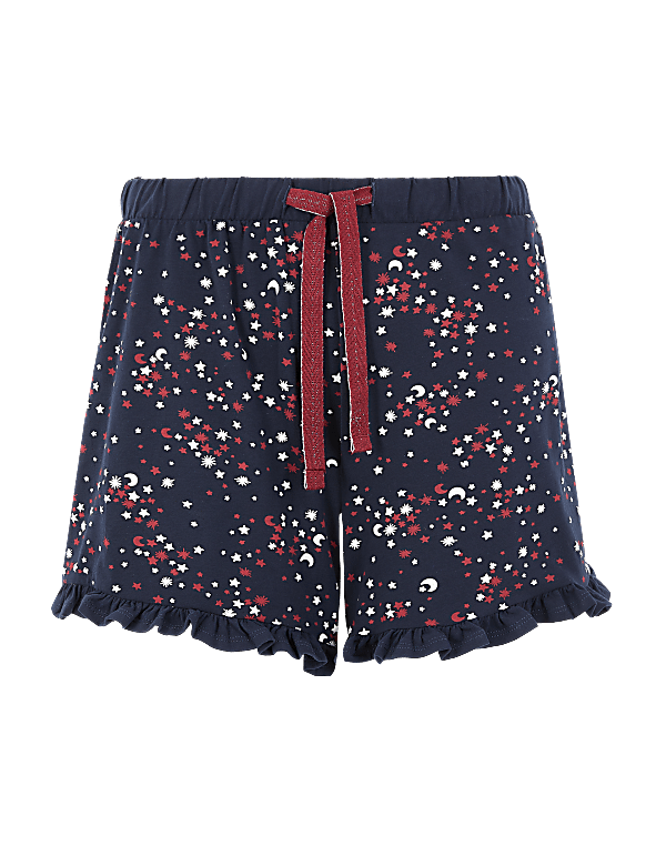 Star & Moon Print Pyjama Shorts