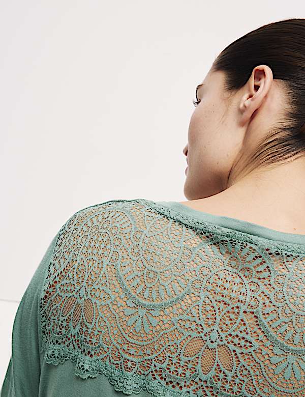 Camisón con detalle de encaje - ES