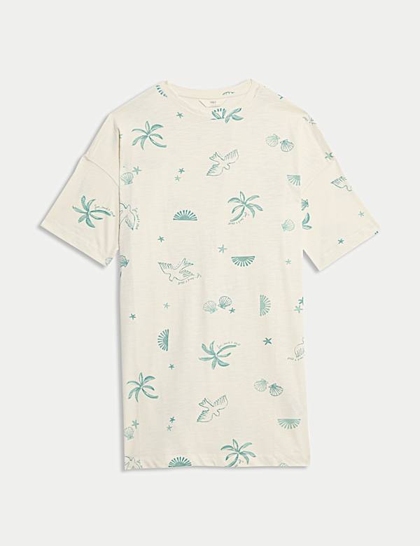 Camisón 100 % algodón estampado - US