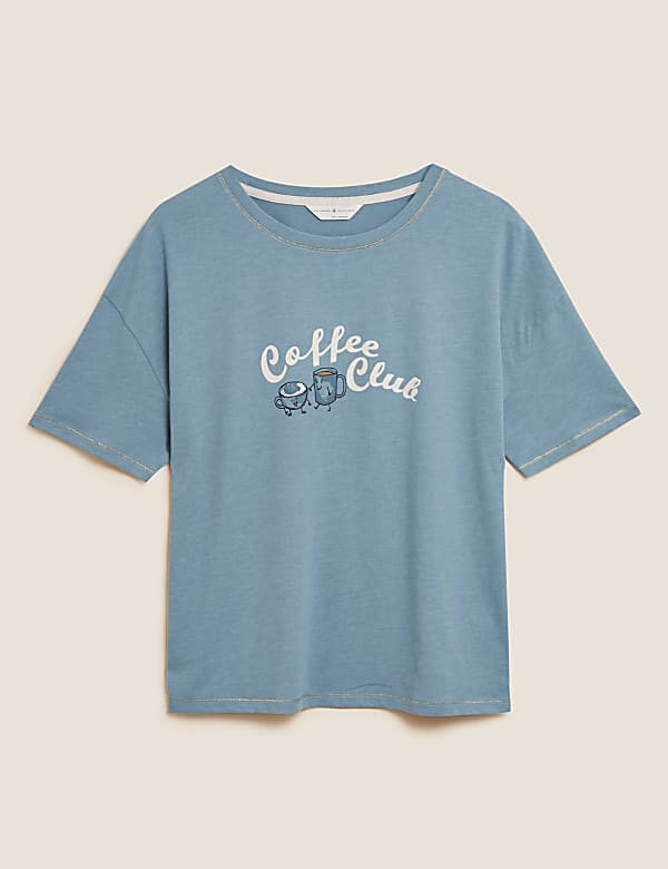 Cotton Coffee Club Pyjama Top