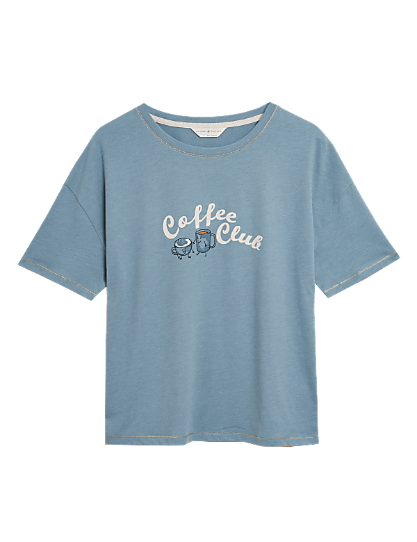 Cotton Coffee Club Pyjama Top