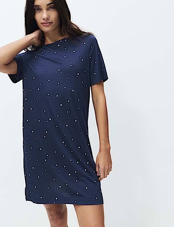 Cotton Modal Printed Minishirt - IL