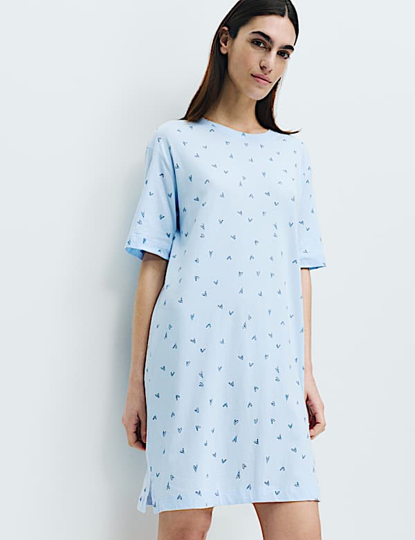 Cool Comfort&trade; Cotton Modal Printed Nightdress - FR