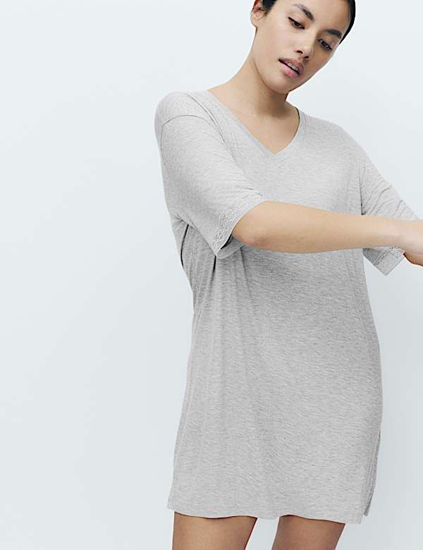 Lace Trim Nightshirt - JP
