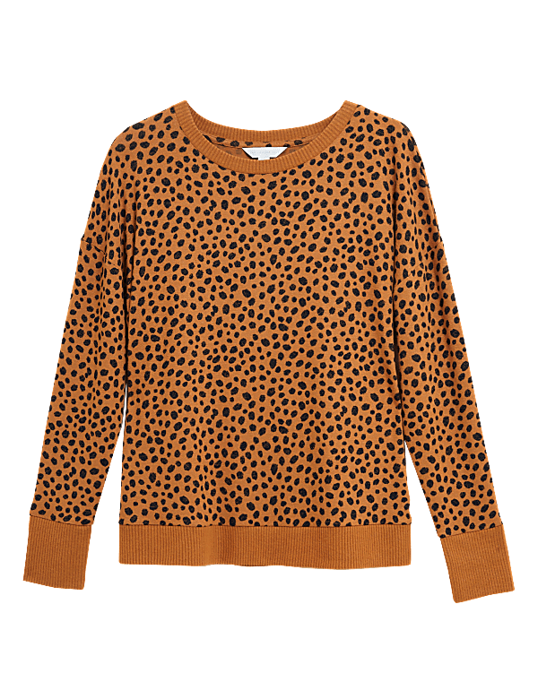Cosy Knit Lounge Cheetah Sweatshirt