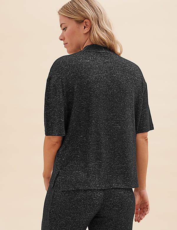Viscose Mix Plain High Neck Top