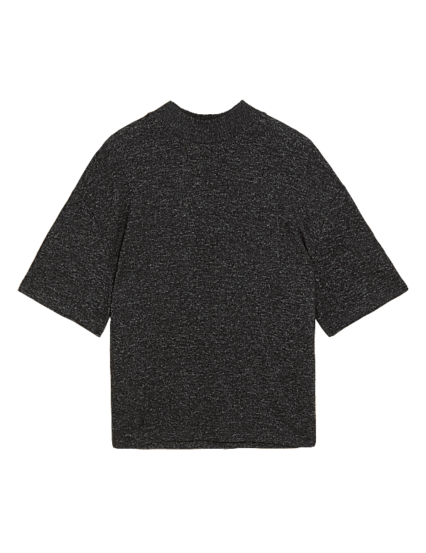 Viscose Mix Plain High Neck Top