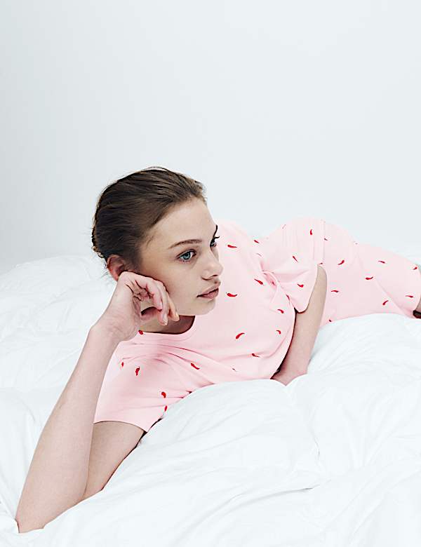 Cotton Modal Printed Minishirt - NO