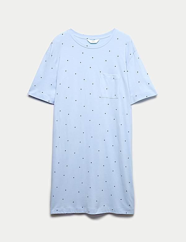 Minishirt aus Baumwolle und Modal mit Musterprint - DE