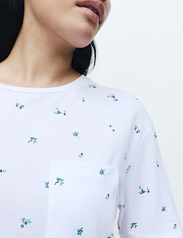 Cotton Modal Printed Minishirt - CH