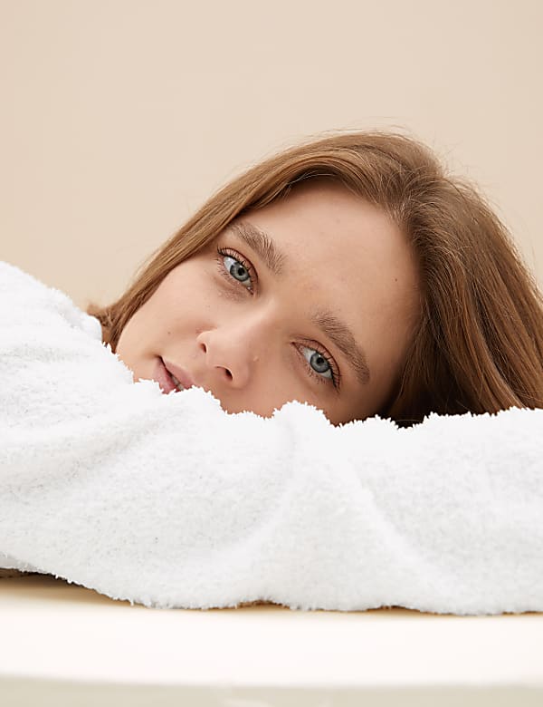 Fluffy Knit Lounge Sweatshirt