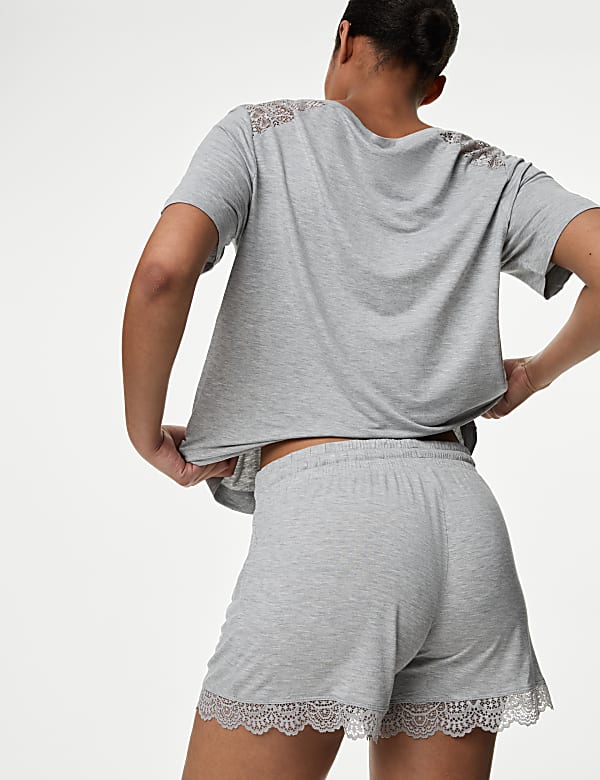 Body Soft™ Lace Trim Pyjama Shorts