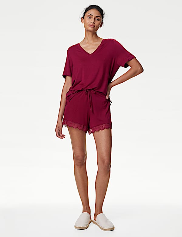 Body Soft&trade; Lace Trim Shorts