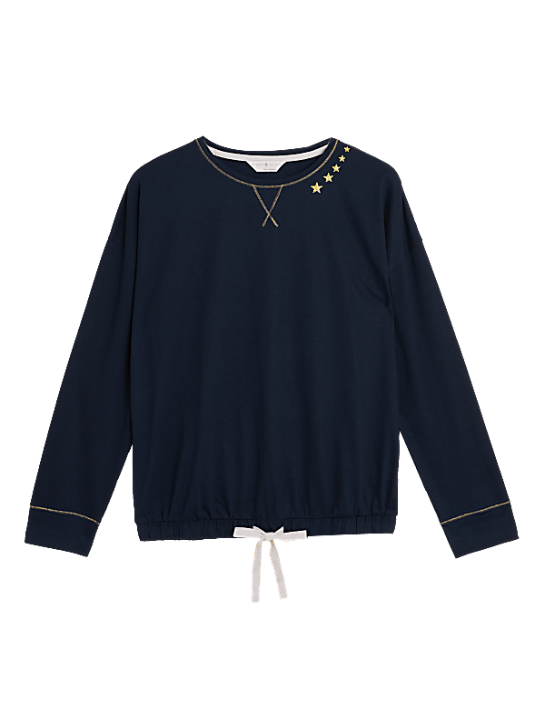 Cotton Star Embroidery Pyjama Top