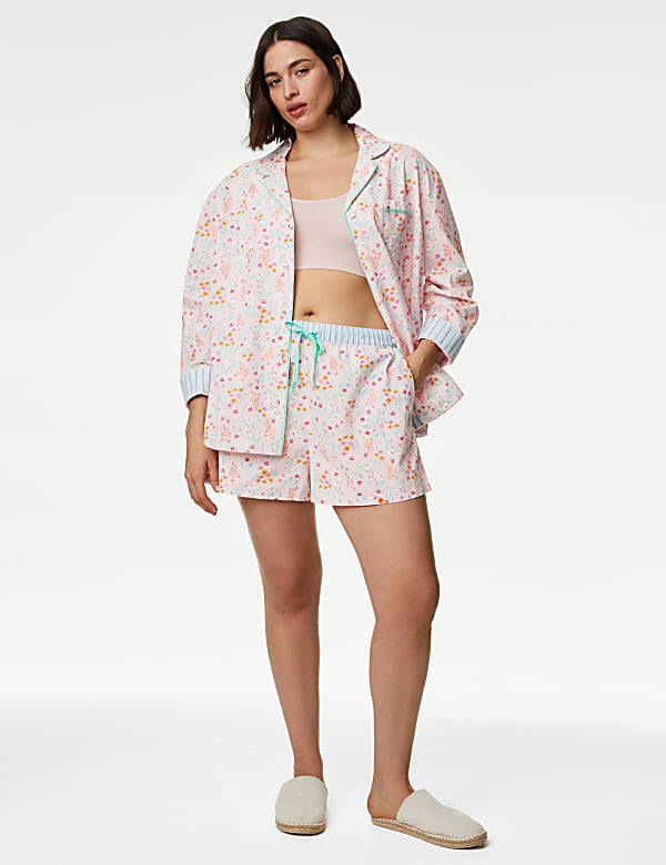 Pure Cotton Floral Pyjama Shorts - RS