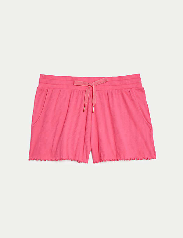 Cotton Rich Ribbed Lounge Pyjama Shorts - BN