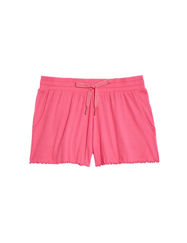 Cotton Rich Ribbed Lounge Pyjama Shorts