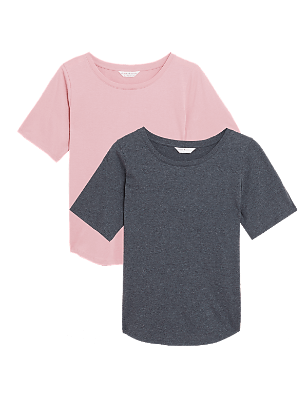 2pk Cotton Modal Pyjama Tops