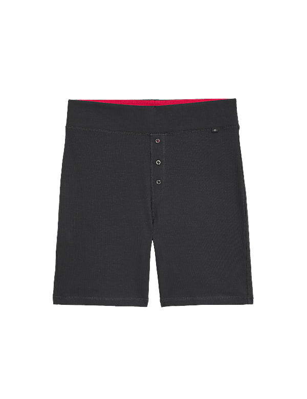 Cotton Rich Ribbed Shorts