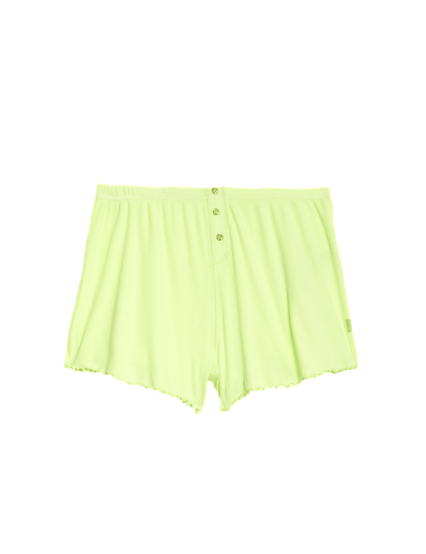 Cotton Rich Ribbed Pyjama Shorts