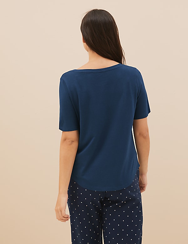 2pk Cotton Modal Pyjama Tops