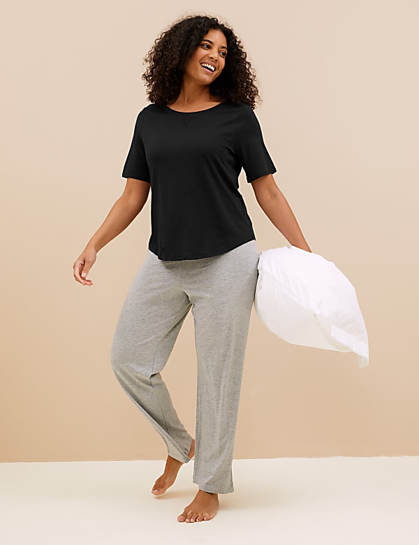 2pk Cotton Modal Pyjama Tops