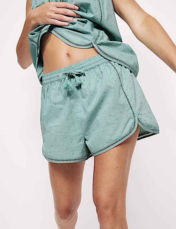 Pure Cotton Dobby Pyjama Shorts - VN